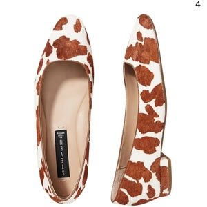STEVEN Steve Madden Calf Hair Cow Printed Square Toe Flats